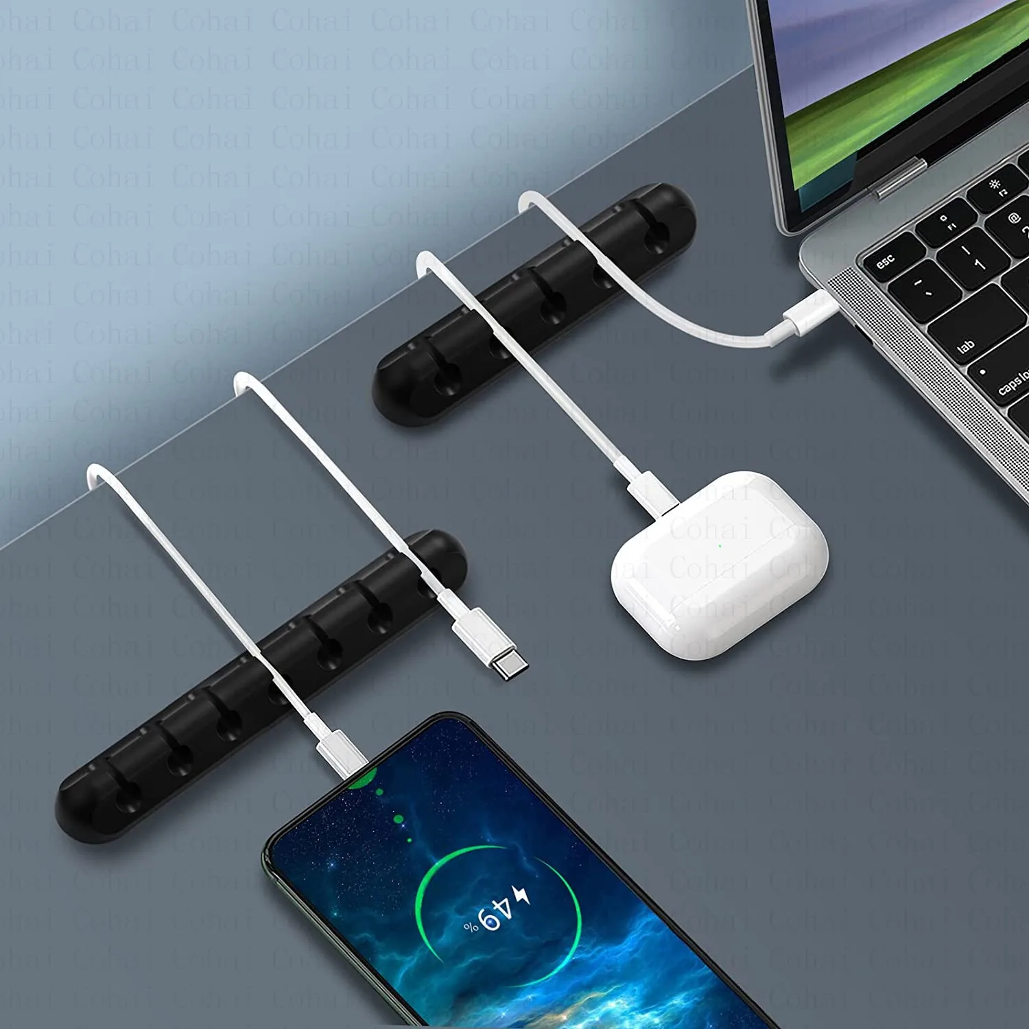 Cáp Nhà Tổ Chức Quản Lý Giữ Dây Linh Hoạt Cáp USB Cuốn Gọn Ngăn Nắp Silicone Kẹp Cho Xe Hơi Chuột Tai Nghe Chụp Tai Tấm Bảo Vệ