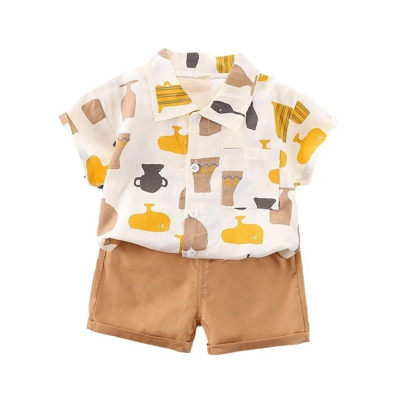 

New Summer Baby Clothes Suit Children Boys Shirt Shorts 2Pcs/Sets Kids Clothing Infant Casual Sports Costume Toddler Tracksuits