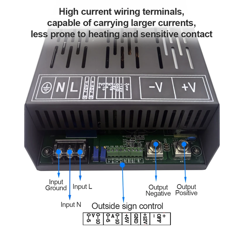 2000W einstellbares Schaltnetzteil mit externer Steuerung AC 180-264V zu DC 0-12V 24V 36V 48V 60V 72V 80V 110V 220V 300V 400