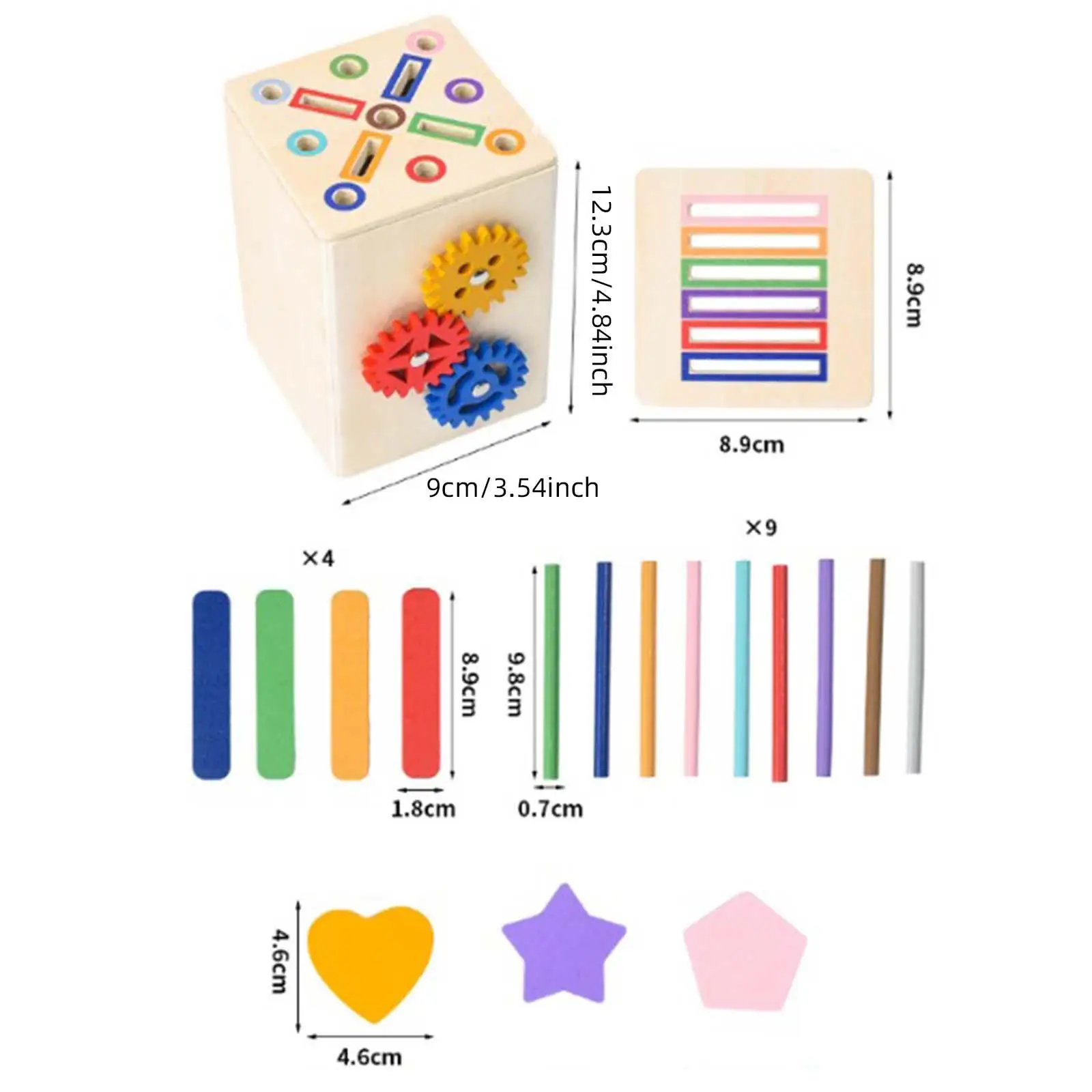 صندوق فرز الألوان للأطفال، لعبة التعليم المبكر، لعبة مطابقة الأشكال الهندسية التفاعلية للأولاد والبنات والأطفال الصغار