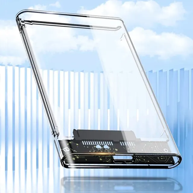 2,5-calowa obudowa dysku twardego SSD SATA na USB 3.1 typu C 4 TB Przezroczysta obudowa zewnętrznego dysku twardego Kompatybilna z laptopem UASP SATA III