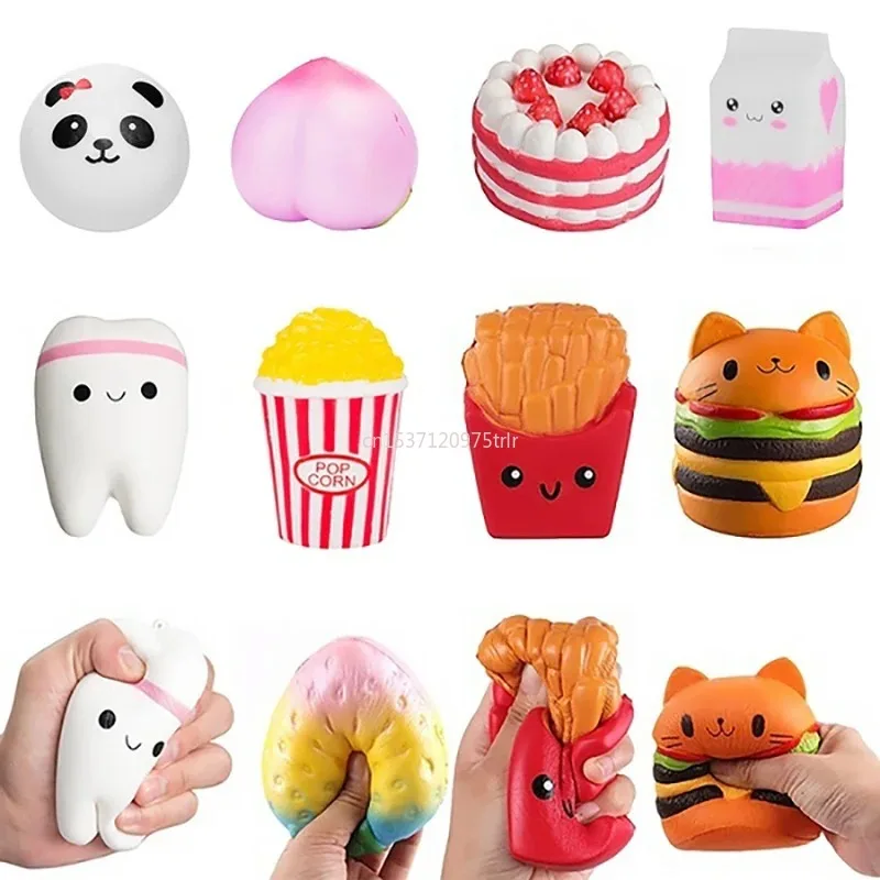 

Chocolate Biscuits Cheese Cute Squishy Slow Rising Squeeze Squishies Toy Scented Stress Relief Toys Gift for Kids