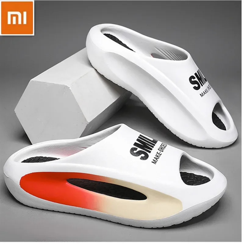 Xiaomi Sneaker Slippers For Women Men Thick Bottom Platform Slides Soft EVA Hollow Unisex Sports Sandals Casual Beach Shoes