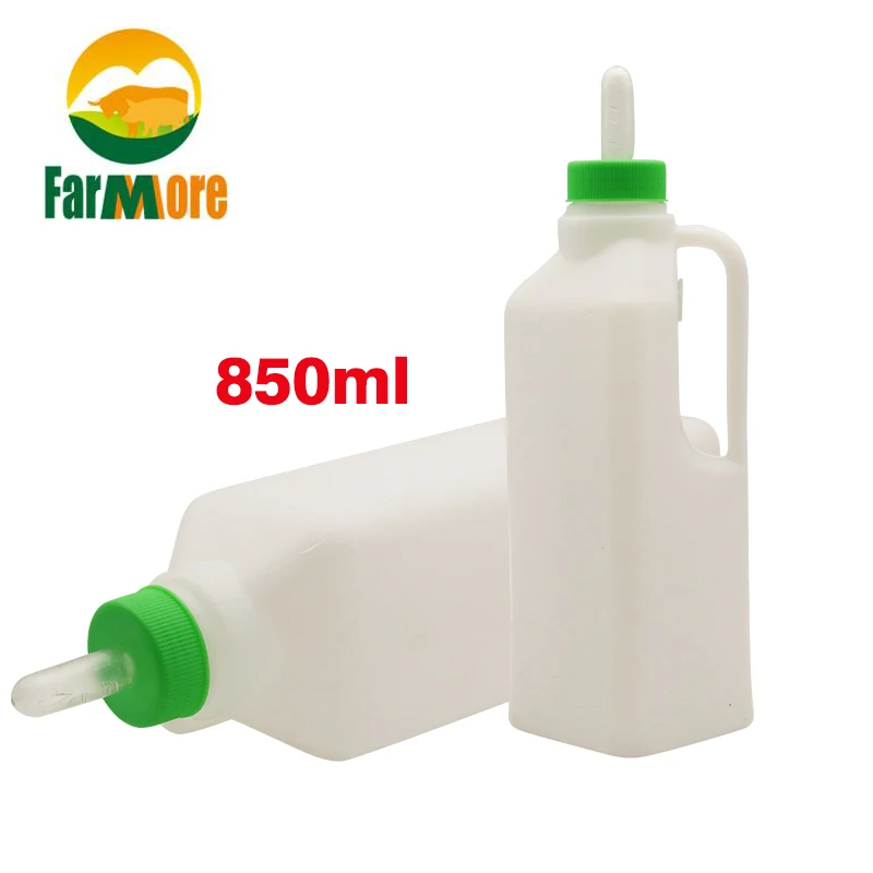 850ml Calf And Sheep Milk Bottle Material Plastic Animal Weaning Silicone Nipple Goat Feeder Water Dispenser Feeding Supplies To