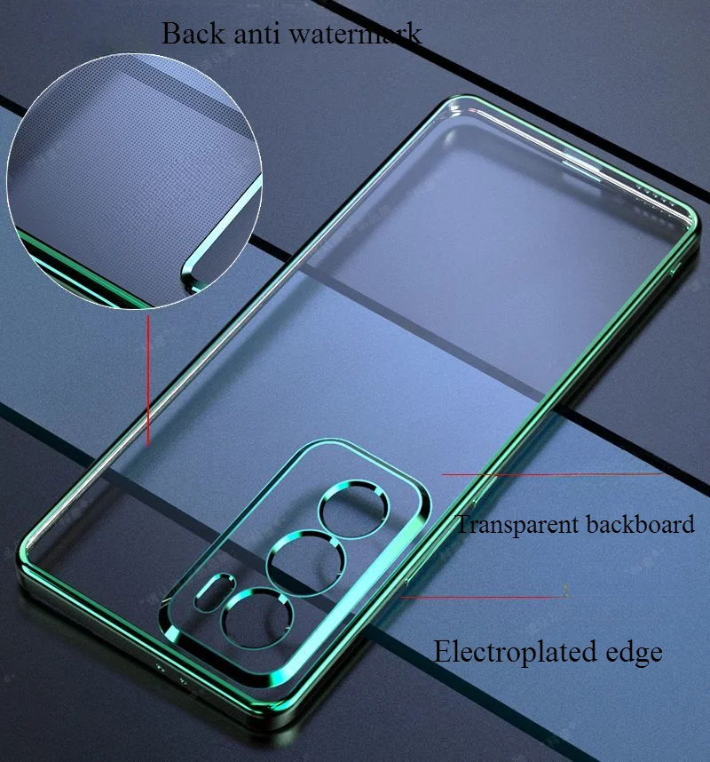 Luxury TPU Plating Slim Case For OPPO Reno 12 Pro Transparent Soft Protective Back Cover For oppo reno12 reno12 pro Reno 12Pro