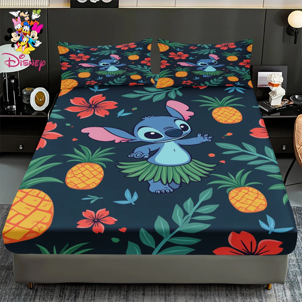 

2/3 шт., юбка Hula Disney Stitch, комплект тропических простыней из мягкой ткани, которую можно стирать в машине, украшение для общежития и спальни