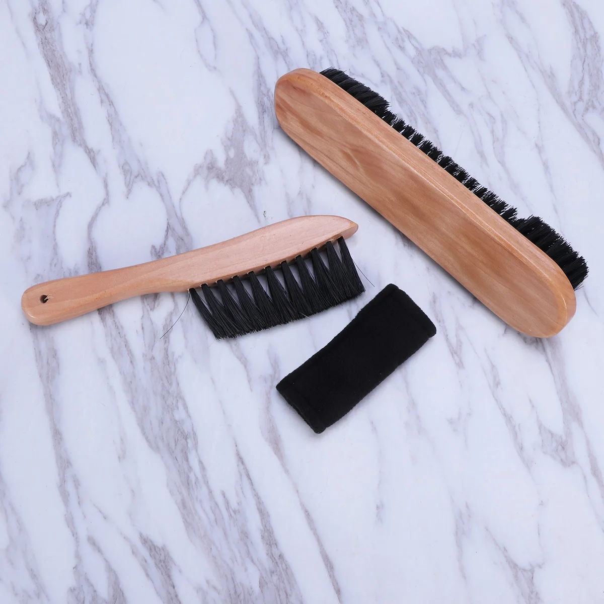 

Billiard Rail Brush 9in Wood Handle Snooker Pool Table Felt Cleaner Soft Bristles No Scratch Horseshoe Shape Billiard Brush