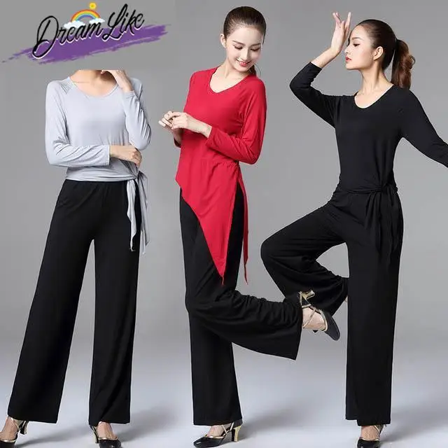 

Long Sve Fitn Yoga Wear Square Dance Outfit Women's Slimming Sportswear Summer 2025 Square Dance Costume Women's Set
