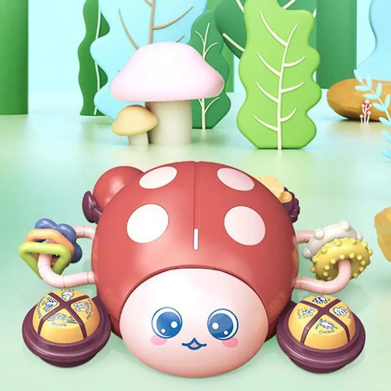 Musical Crawling Ladybug Toy Baby Toys Music Kids Toddler Ladybug Toy Development Learning Toys Ladybug Crawling Toys Pet Toys