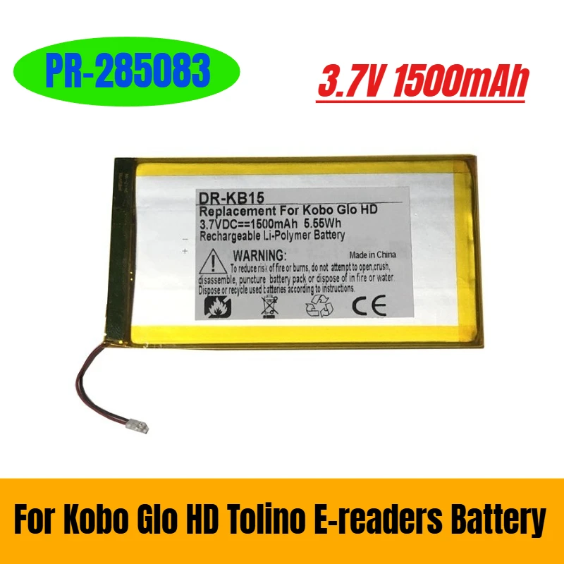 

3.7V 1500mAh PR-285083 for Kobo Glo HD Tolino E-readers Battery