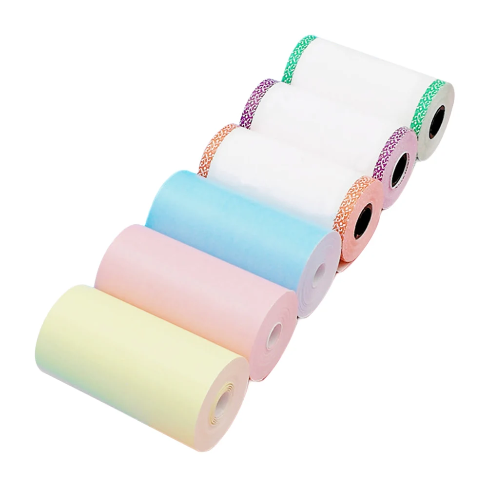 6pcs Self-Adhesive Printable Thermal Paper Rolls Portable Professional Pocket Photo Printer Paper for Paperang P1/P2