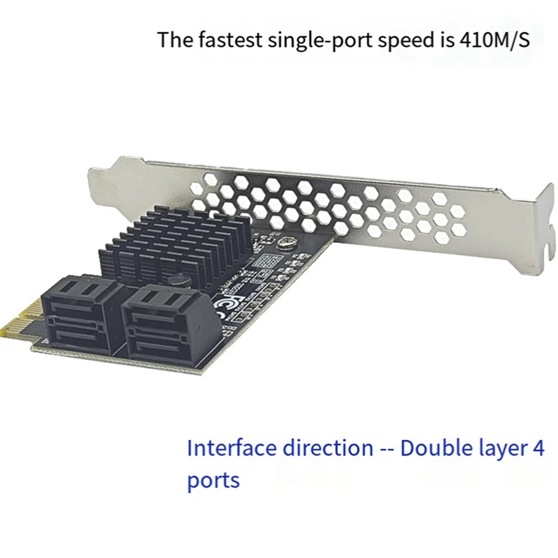 Top-SATA3.0 Erweiterungskarte zu PCI-E4 Port 6G Adapterkarte 88SE9215 Erweiterung IPFS Festplattenkonvertierungskarte Festplatte