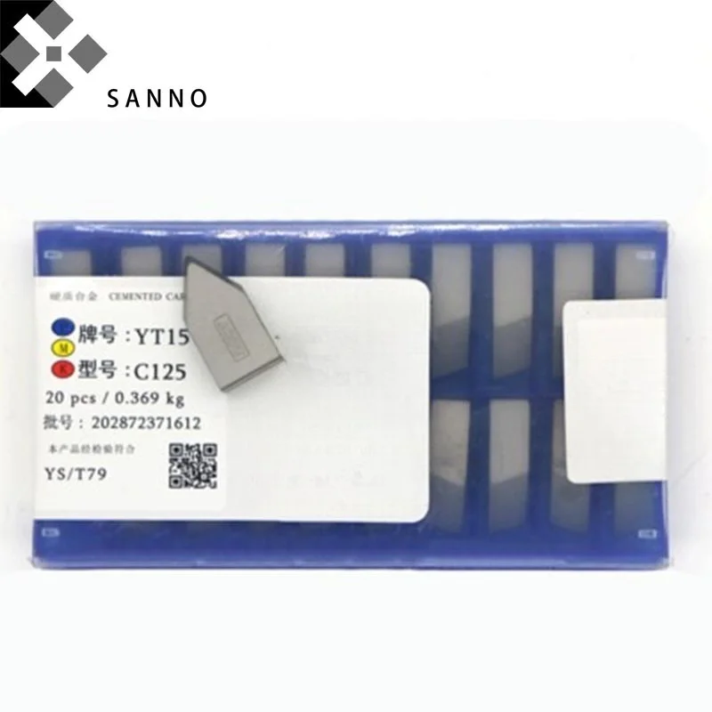 20PCS  YT5 / YT15 / YT14 / YG8 / YW1 / YW2 / YG6 C125  CNC Carbide Welding Blade Inserts Brazed Insert