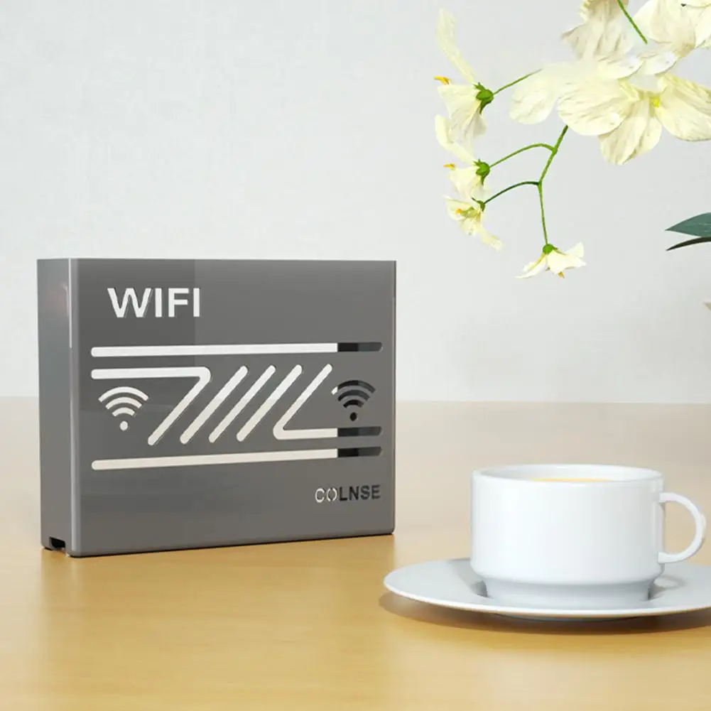 Kotak penyimpanan Router multifungsi, rak Organizer Router dudukan dinding Modern Wifi Router untuk rumah