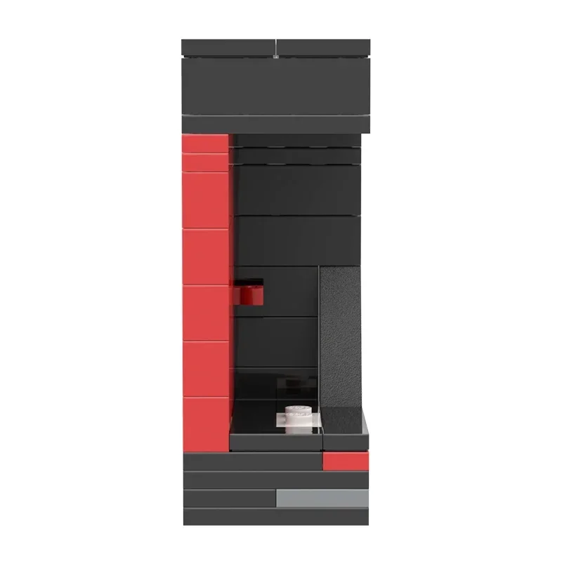 Bloques de construcción Moc, personaje de película estrella, Mini estante de almacenamiento negro, modelo de tecnología, ladrillos, montaje DIY, regalos de construcción, juguete