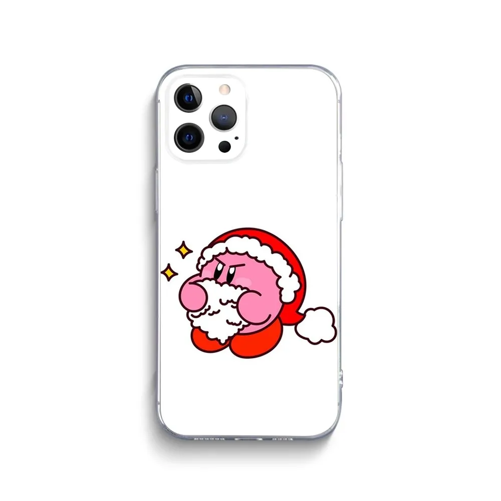 Cute K-KirbyES-S Hoshi Phone Case For iPhone 16,15,14,13,12,11 Plus,Pro,Max,XR,XS,X,7,8 Plus,Mini Transparent Silicone Soft