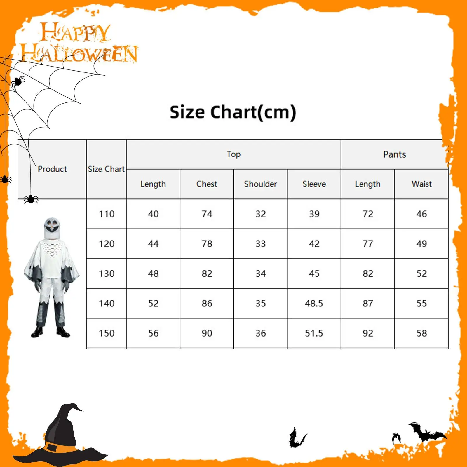 Ensemble de costumes de hibou pour enfants, haut, pantalon, gants à capuche, pour fête de carnaval, jeu de rôle de vacances