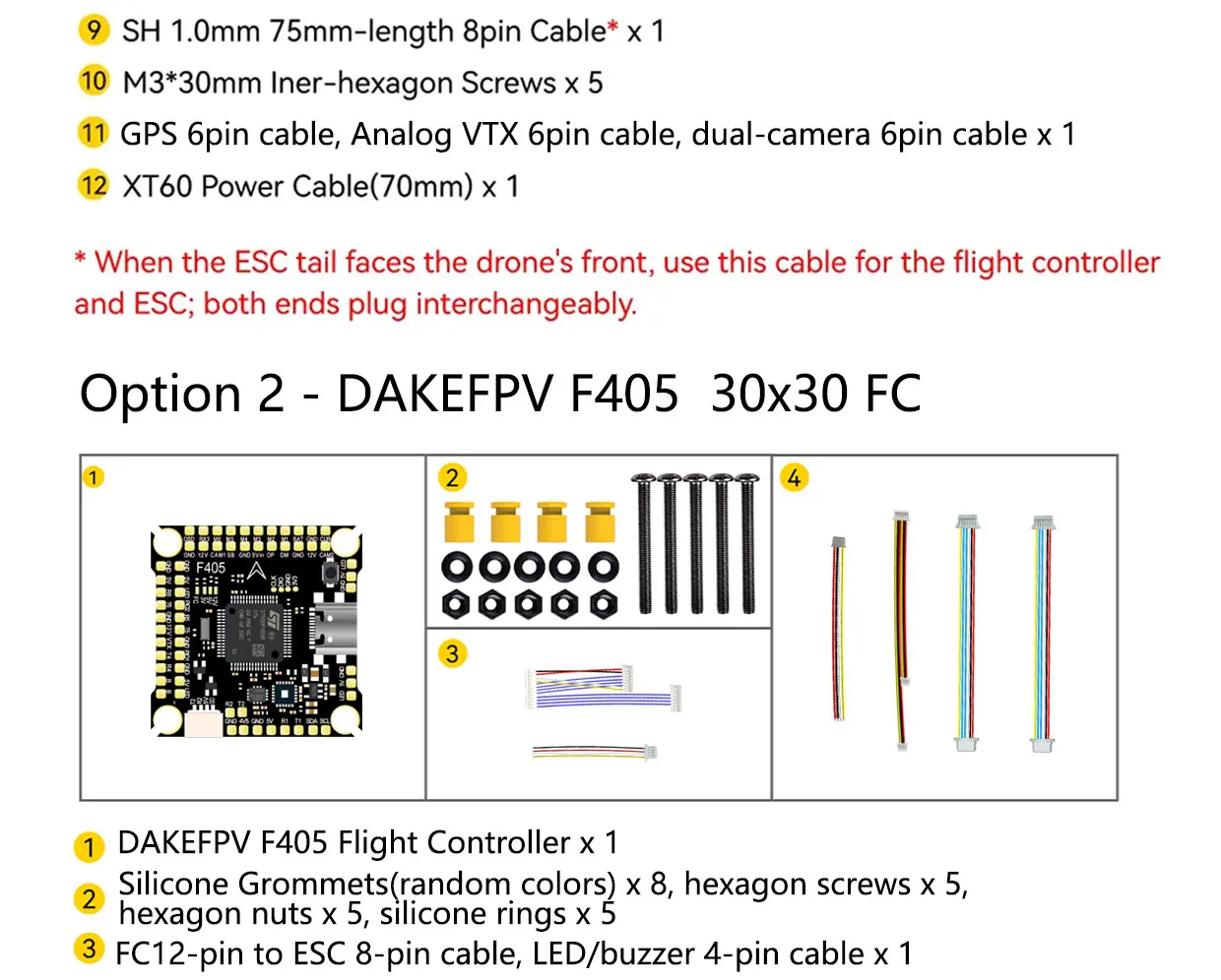 DAKEFPV F405 55A Stack 30,5X30,5mm ICM42688P BLS55A 4in1 ESC 3-6S FC&ESC INav Betaflight Konfigurierbar – Detail 26