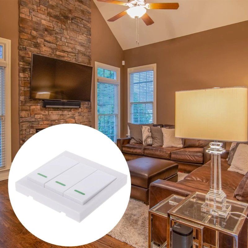 1 interruptor Panel pared 433MHZ 315MHZ 50M placa pared Control remoto largo alcance para sala estar 164 pies