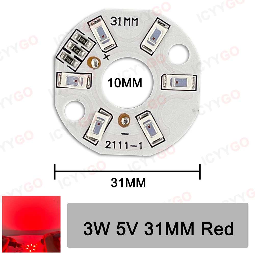 1 pieza DC5V 3W fuente de luz LED tablero de luz interruptor de encendido/apagado Cable controlador con tipo USB DIY Base de Luz LED tablero de luz PCB