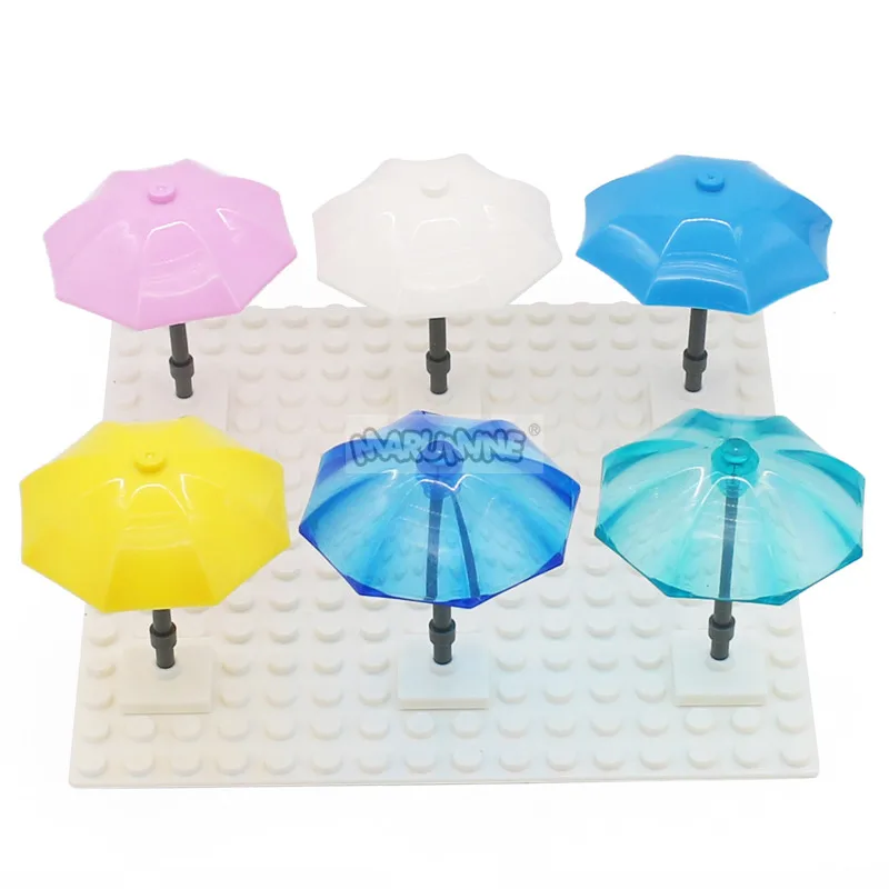 Marumine MOC Bricks Mini Utensil Umbrella Top Flaps 4094 6x6 with Top Stud Sunshade Fit 27150 Assembling Model Blocks DIY Toy