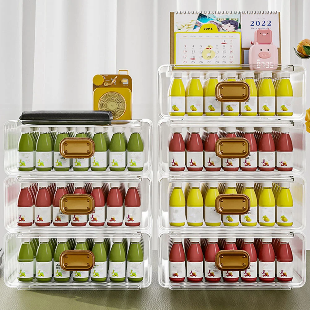 

1pcs Transparent Storage Box Drawer Style Large Capacity For Jewelry Lipstick Nail Polish Desktop Organizer Plastic Sundries