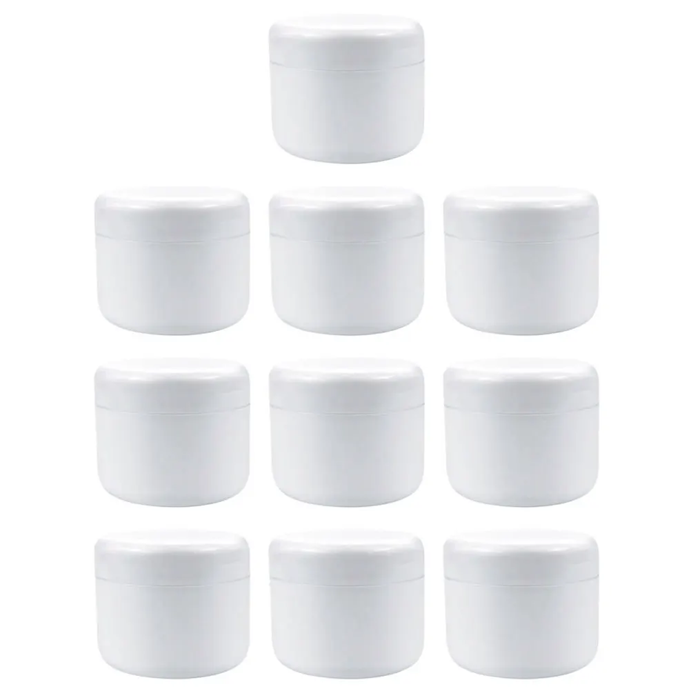 

10Pcs Portable Refillable Containers Leak Proof Cream Boxes Plastic Travel Facial Cream Bottles Makeup Storage