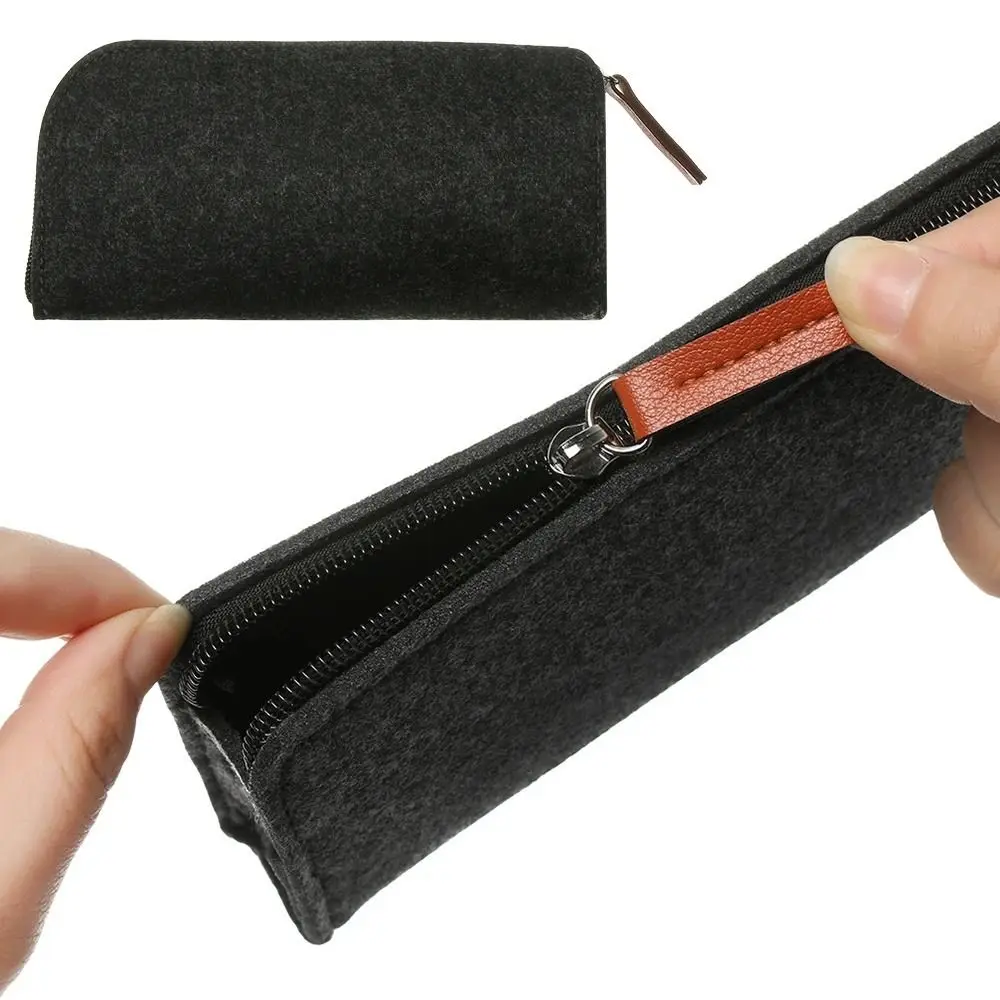 1PC Kawaii Felt Pencil Case Large Capacity Pen Pouch Pencil Bag for Girls School Office Supplies Organizer