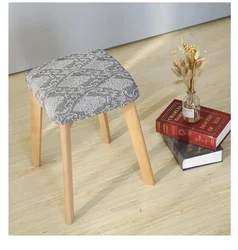 New Square Stool Cover Elastic Home Table Slip-cover Office Dining Table Solid Wood Chair Cover Modern Minimalist 2 Patterns