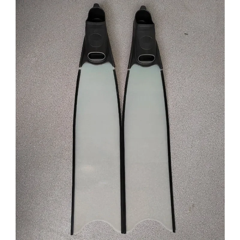 Factory Long Transparent Fiberglass Freediving Fins Glass Fibre Scuba and Snorkeling Swimming  Free Diving Fli-pper Fins