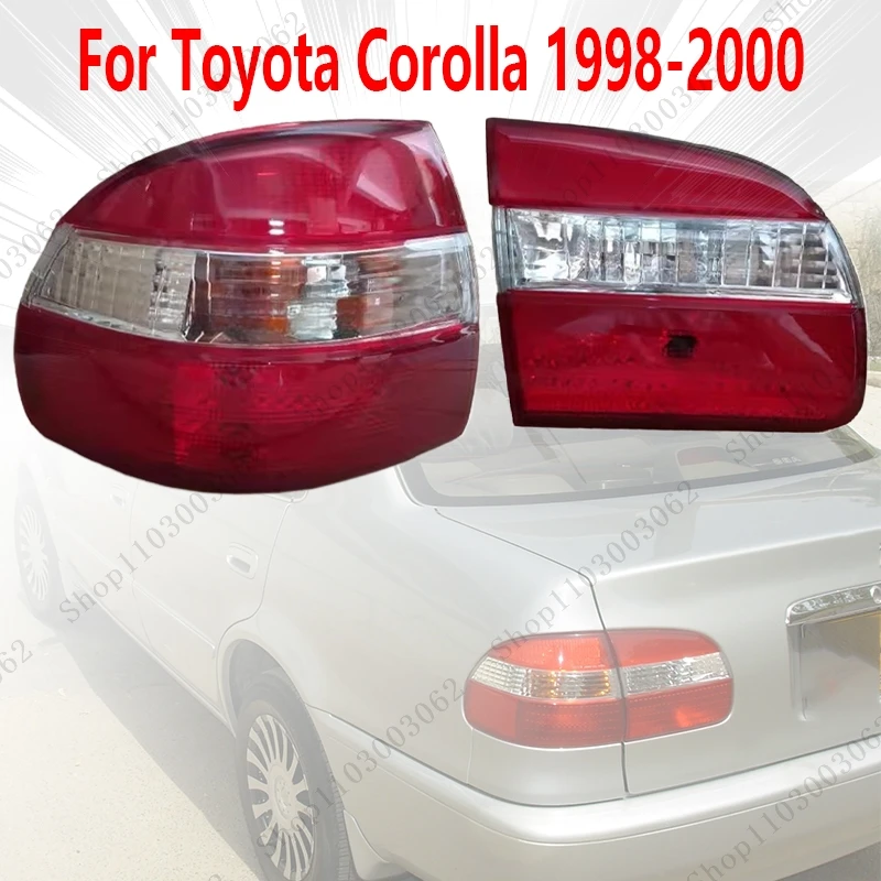 

Задний фонарь без лампы для Toyota Corolla 1998-2000, автомобильный внешний задний дневный ходовой фонарь, указатель поворота, приводной фонарь 81580-12030