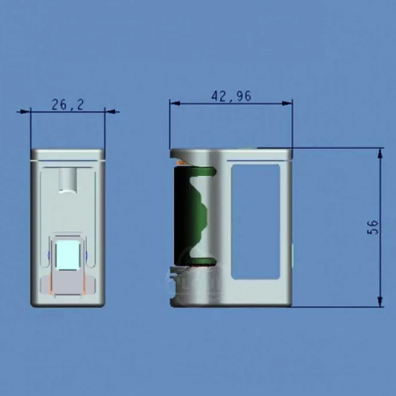 Mini boîtier AIO Boro Box Mod de style français, compatible avec un seul 18350, compatible avec BB / Billet Boro Tank / RBA, accessoires décoratifs