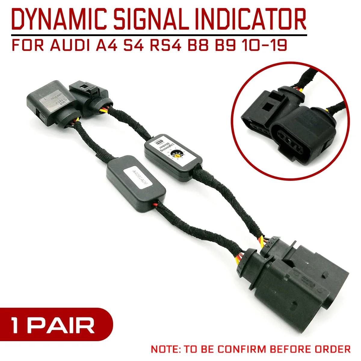 

2pcs Dynamic Turn For Audi A4 S4 RS4 B8 B9 2010-2019 Signal Indicator LED Taillight Add-on Module Wire Left & Right Tail Light