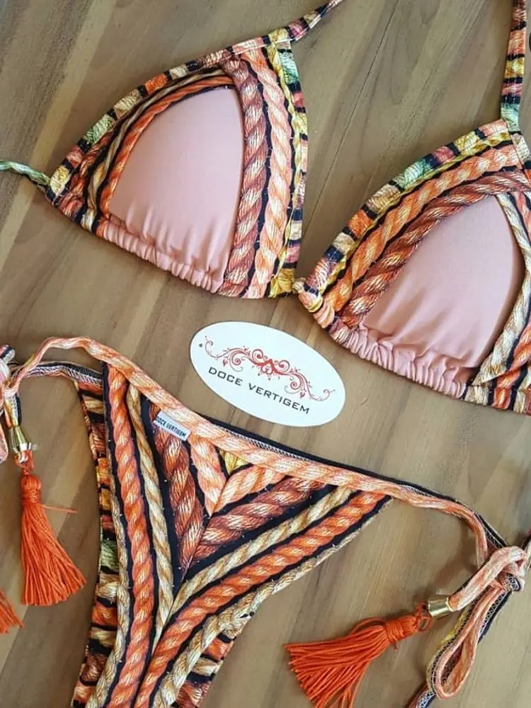 RUOTONGSEPT-Maillot de bain sexy pour femmes, micro bikini, soutien-gorge push up, ensemble deux pièces, imprimé, pour la plage, 2022