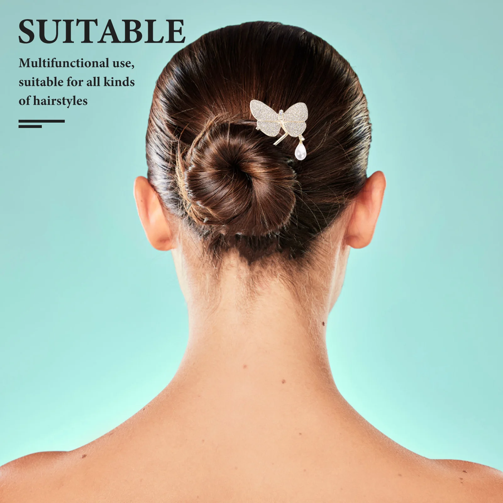 

U Shaped Hairpins Women Stylish Decorative Pins Thick Hair Easy Styling Durable Material Versatile Use Elegant