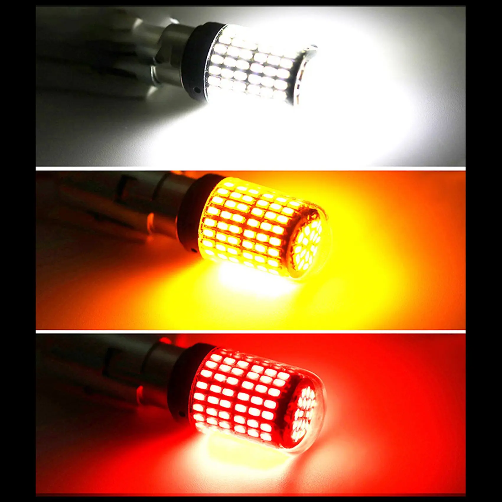Светодиодные лампы ABHY-2X Car 3014 144Smd Canbus T20 7440 W21W для указателей поворота, стоп-сигналов и фонарей заднего хода