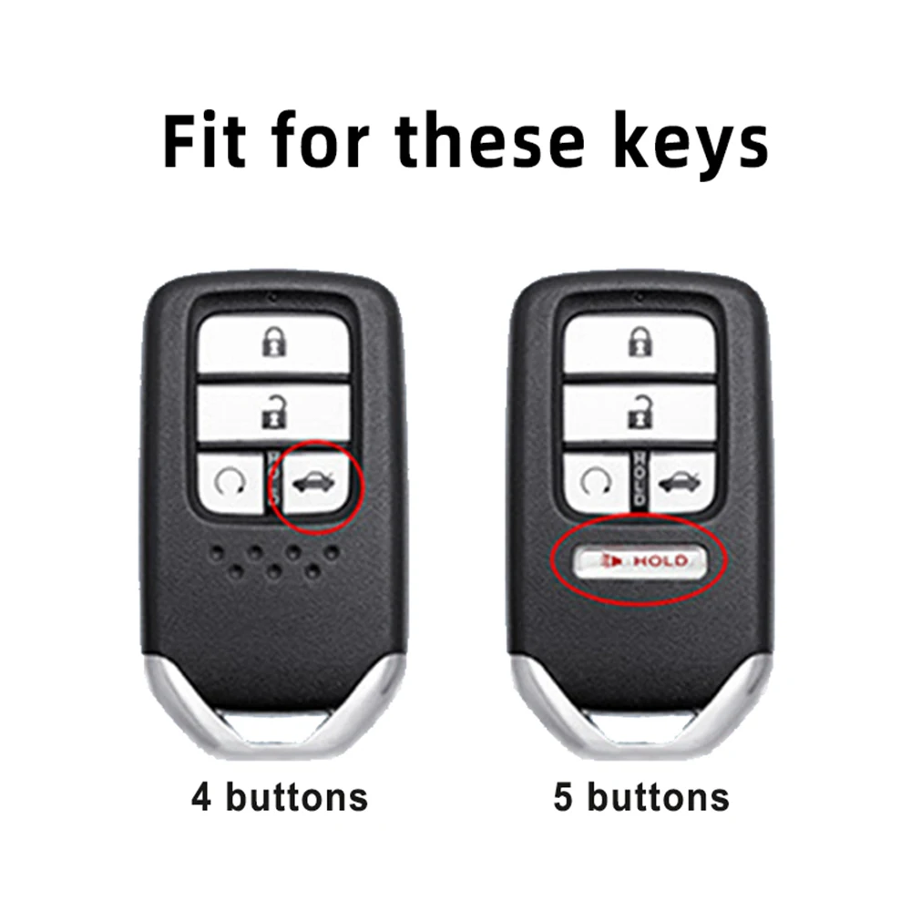 4/5 boutons pour Honda CR-V pilote Ridgeline Odyssey Accord Civic TPU coque automatique Fob voiture télécommande clé housse sans clé accessoires