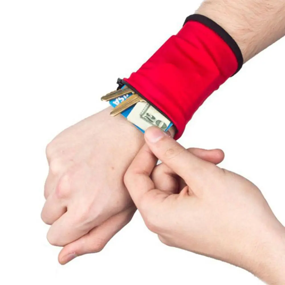 

Unisex Pouch Hand Guards Sport Brace Zipper Wrist Protector Wrist Wallet Sweatband Wristband