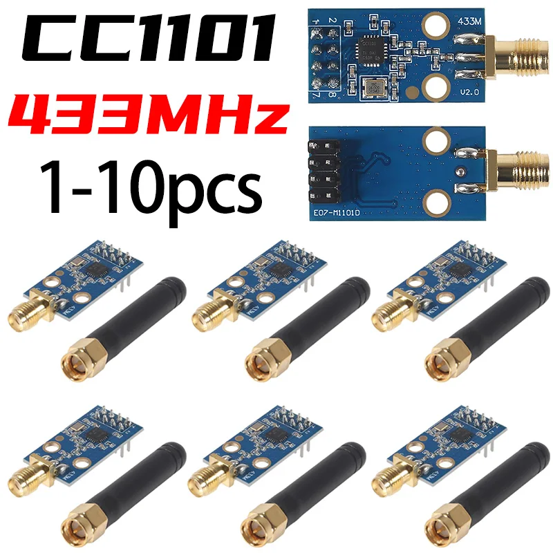 Moduł bezprzewodowy CC1101 433 MHz z anteną SMA Bezprzewodowy moduł nadawczo-odbiorczy dla Arduino