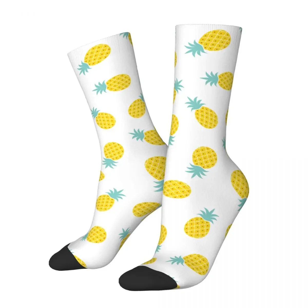 

Hip Hop Pineapple Basketball Socks Cute Fruit Polyester Middle Tube Socks for Unisex