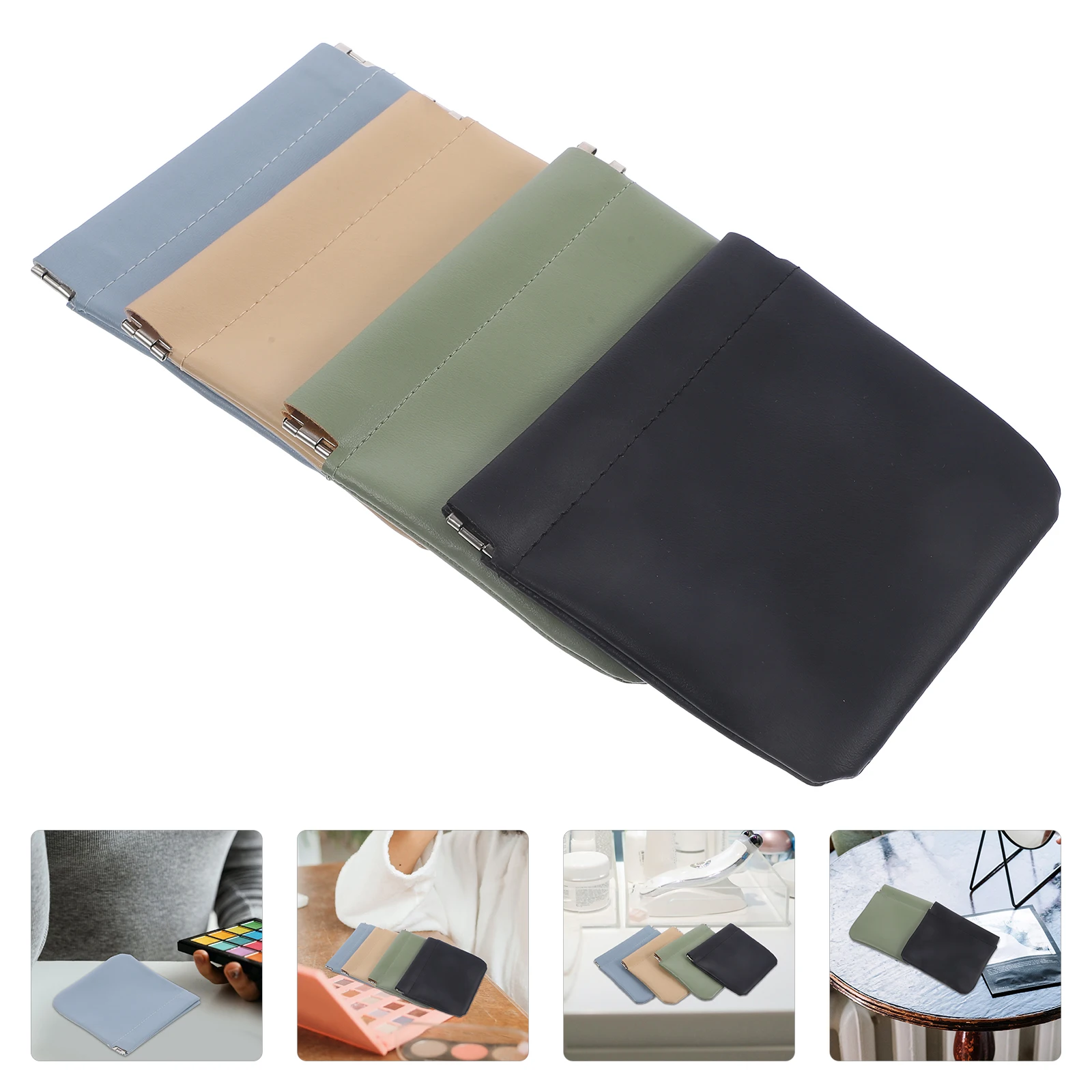 

4pcs Small Makeup Bags For Women Lipstick Organizer Pouches Coin Purse Travel Storage Bags Lightweight Portable Jewelry