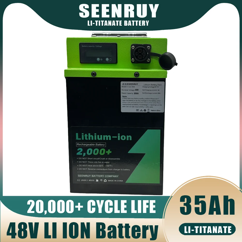 48V 35Ah Li ion Battery Lithium Iron Phosphate Built-in Bluetooth BMS