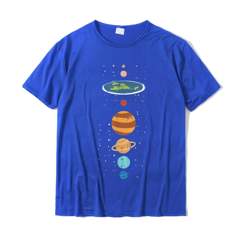 Flat Earth And Planets Funny Conspiracy Theory Earthers Gift T-Shirt Cute Men T Shirt Cotton Tops Tees Camisa Fashion Streetwear