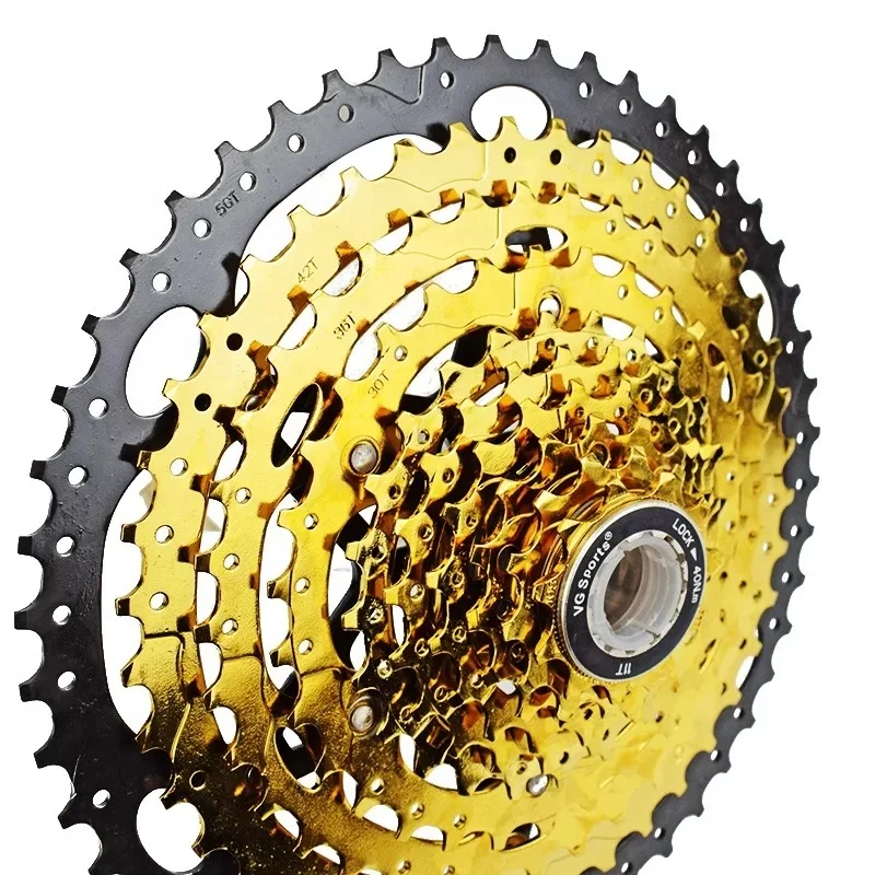 10 Speed Cassette 11-50 T Aluminum Alloy Wide Ratio Freewheel Mountain Bike MTB Bicycle Cassette Flywheel Sprocket Compatible