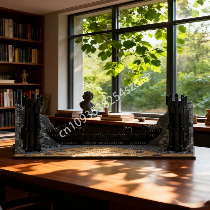 

7404 шт. MOC Black Gate LOTR Hobbit And Lord Модель Строительные игрушечные блоки Архитектура DIY Идея Кирпич Рождественские подарки Дети День рождения