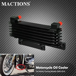 Motorcycle Cooling Device Radiator Water Tank Oil Cooler Adapter For Harley Touring Street Glide Road Glide Road King 2009-2016