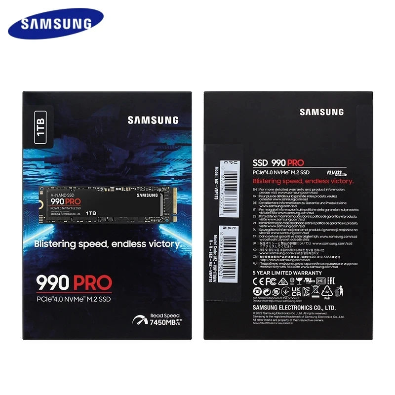 SAMSUNG 100% oryginalny 990 PRO SSD PCIe 4.0 NVMe 2tb dysk półprzewodnikowy 1TB M.2 2280 szybka prędkość do gier stacjonarnych laptopów