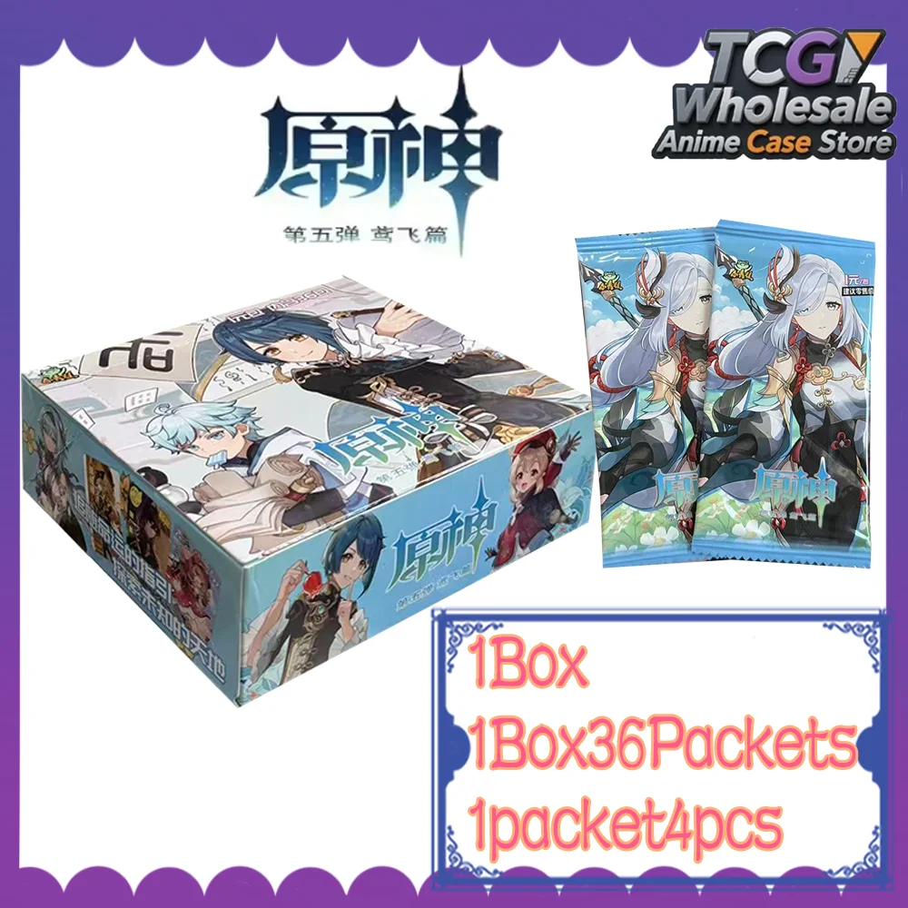 Genshin impact Card Anime TCG Collectible Card Pack Booster Box Rare SSR Anime Toy Gifts