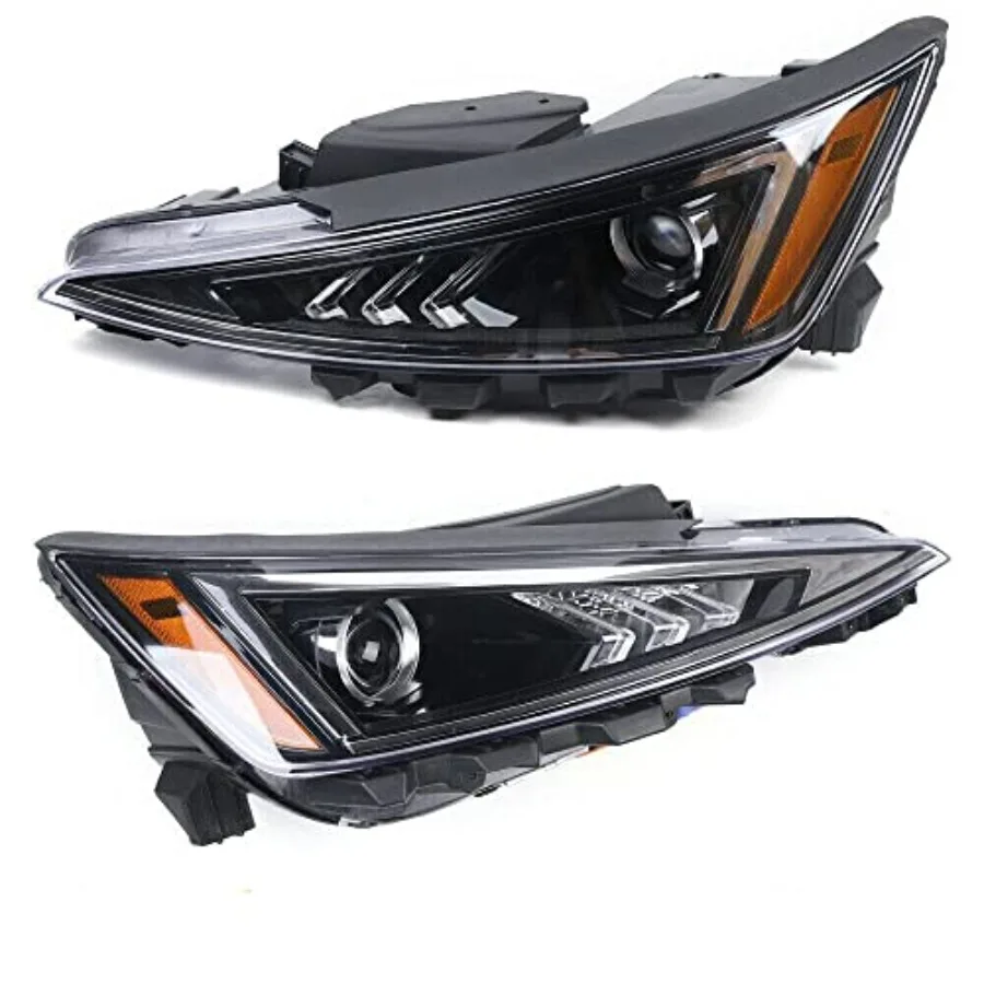 

For 2019 2020 Elantra Sedan Halogen Headlights Assembly Right Passenger and Left Driver Side Front Headlight Headlamp LH+RH