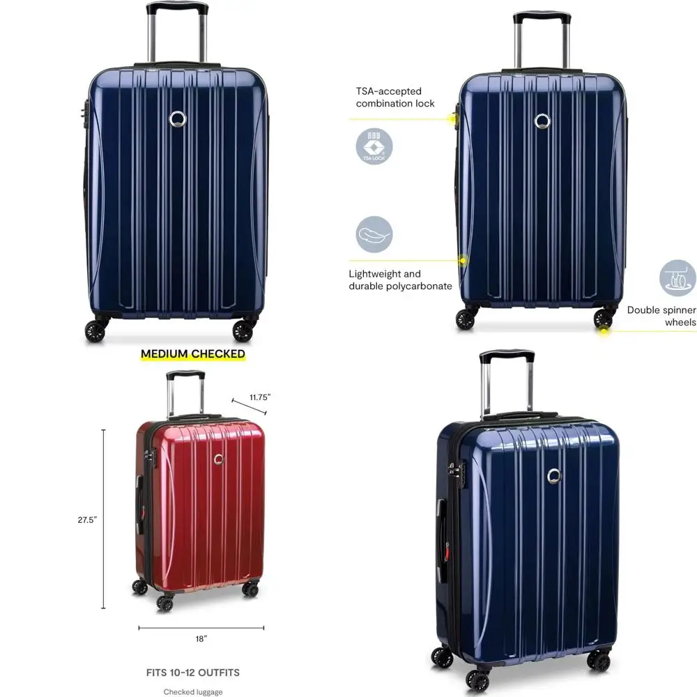 

Medium 24 Inch Expandable Hardside Spinner Luggage in Blue Cobalt, Aero Design for Travel